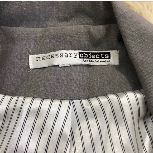 Necessary Objects Grey Lined Blazer - Picture 3 of 6